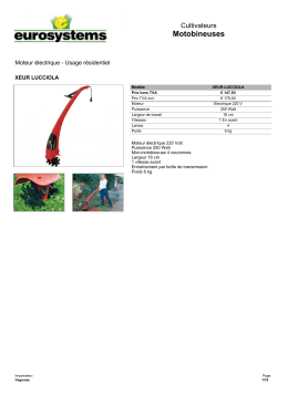 Motobineuses - Garden Equipment