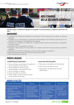 ads chargé de la sécurite générale