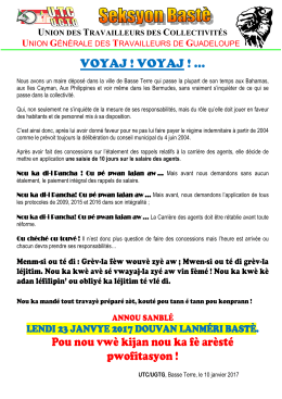 VOYAJ ! VOYAJ - Caraib Creole News