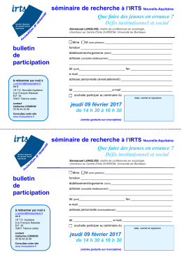 bulletin d`inscription