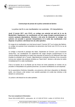 Canevas communiqu&eacute; de presse