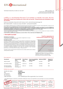 6.40% pa Multi Barrier Reverse Convertible sur Nestlé