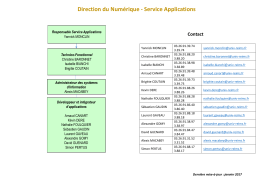 Lien vers l`organigramme du service application