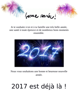 2017 est déjà là - Romain-Rolland