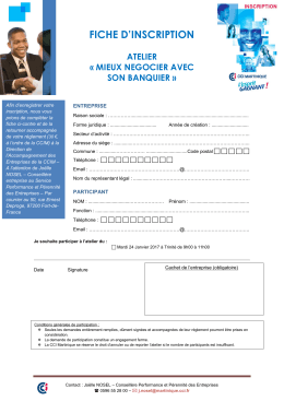 fiche d`inscription