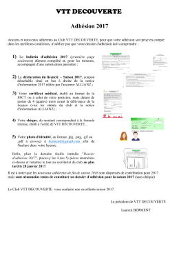 Documents d`inscription