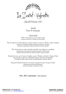 Découvrez notre menu - Monte