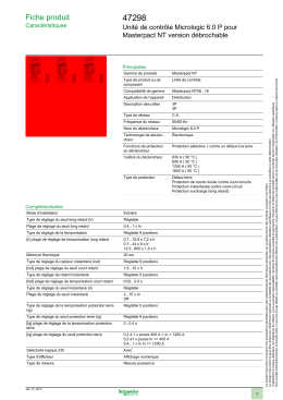 Fiche produit - OPS Schneider Electric
