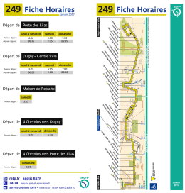 Fiche Horaires Fiche Horaires