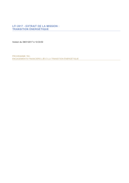 Annexes budg&eacute;taires