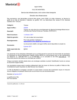 Travaux de voirie dans les arrondissements de Mercier