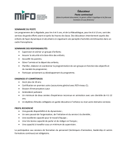 Description du poste