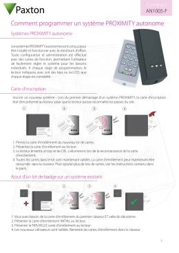 Comment programmer un système PROXIMITY autonome +