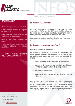 news letter janvier 2017