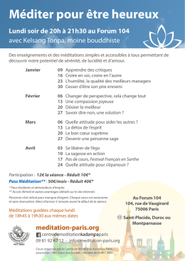 Télécharger le programme - Centre de Méditation Kadampa Paris