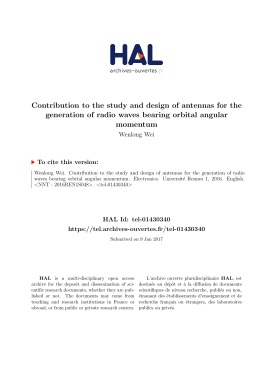 Contribution to the study and design of antennas for the - Tel