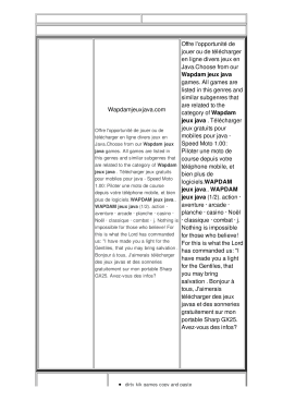 Wapdamjeuxjava.com Offre l`opportunité de jouer ou de télécharger