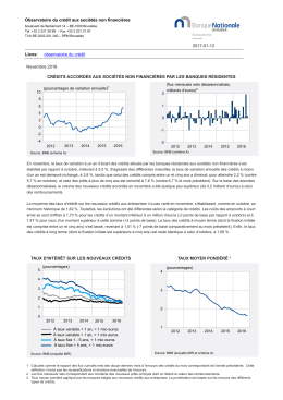 Observatoire du cr&eacute;dit aux soci&eacute;t&eacute;s non financi&egrave;res