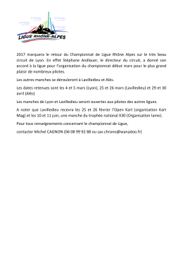 Championnat Régional Rhône-Alpes 2017