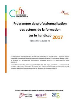 Programme régional 2017 de