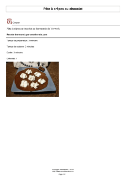 P&acirc;te &agrave; cr&ecirc;pes au chocolat