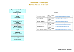 Lien vers l`organigramme du service réseaux et télécom