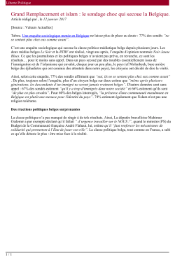 Grand Remplacement et islam : le sondage choc