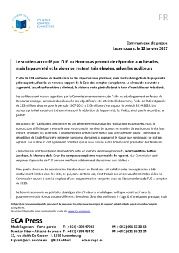 Communiqu&eacute; de presse