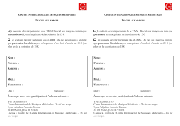 Formulaire cercle des partenaires du CIMM