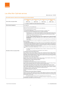 Les offres Mon Optimale services
