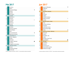 Mai-Juin - Les saints du calendrier et les dictons