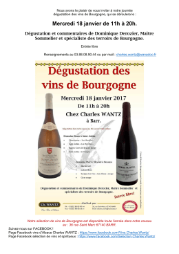 Dégustation des vins de Bourgogne