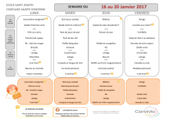 16 au 20 Janvier 2017 - Ecole Saint