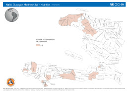 Haiti: Ouragan Matthew 3W - Nutrition (11 jan 2017)