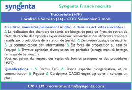 Tractoriste (H/F)