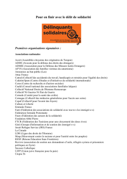 Pour en finir avec le délit de solidarité