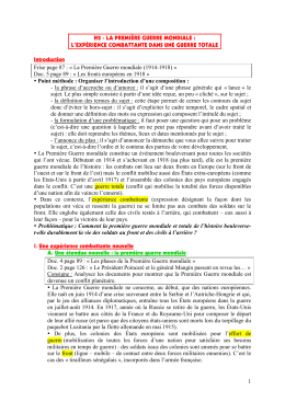 cours - la premiere guerre mondiale