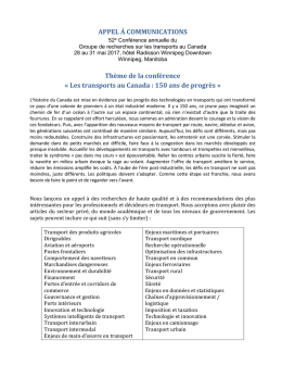 APPEL À COMMUNICATIONS Thème de la conférence « Les