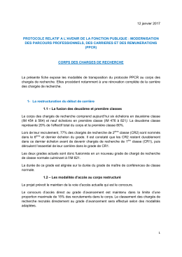 1 12 janvier 2017 PROTOCOLE RELATIF A L`AVENIR DE LA