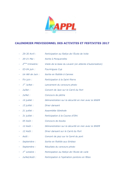 activités et festivités APPL
