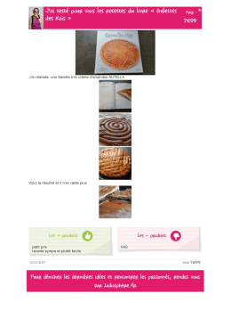 J`ai test&eacute; pour vous les recettes du livre &laquo; Galettes des Rois &raquo;