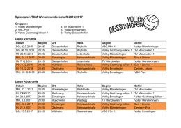 Spieldaten 2016/17 - Volley Diessenhofen