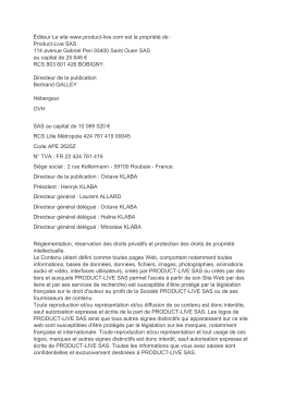 Mentions Légales - Product-Live