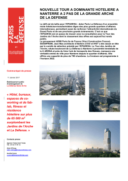 Communiqu&eacute; de presse - Extranet de l`EPADESA