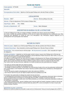 fiche de poste