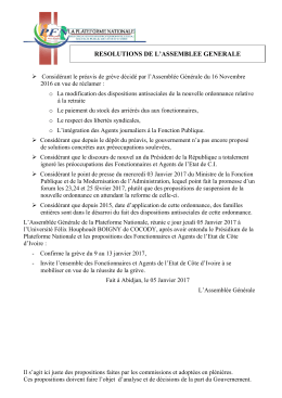 resolutions de l`assemblee generale