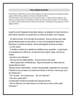 Une vocation de terrien Quand ils eurent d&eacute;pass&eacute; les derni&egrave;res