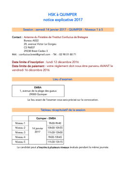Toutes les informations ici - Institut Confucius de Bretagne