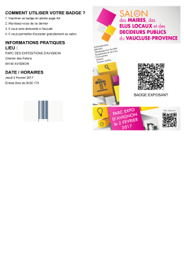 comment utiliser votre badge ? informations pratiques lieu : date