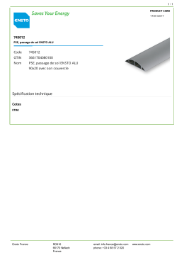 745012 PSE, passage de sol ENSTO ALU